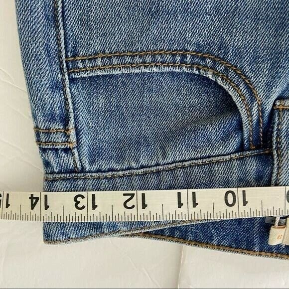 TORY BURCH Button Fly Women's Size 23 Straight Leg Jeans NEW Betsy Dusk Blue - Picture 11 of 12